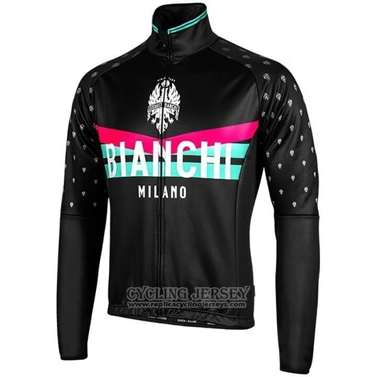 2019 Cycling Jersey Bianchi Milano Pb Black Red Long Sleeve And Bib Tight